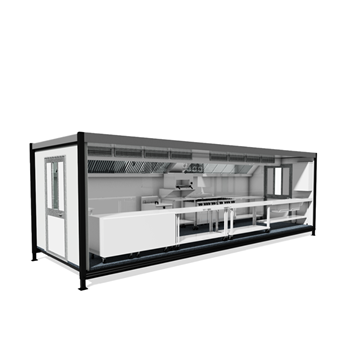 Cocinas temporales modulares.